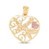 Thumbnail Image 0 of "Abuela" Diamond-Cut Heart Charm 14K Two-Tone Gold
