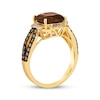 Thumbnail Image 2 of Le Vian Cushion-Cut Chocolate Quartz Ring 3/4 ct tw Diamonds 14K Honey Gold