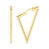 Thumbnail Image 1 of Triangle Hoop Earrings 14K Yellow Gold