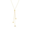 Thumbnail Image 1 of Ball Tassel Lariat Chain Necklace 14K Yellow Gold 17&quot;