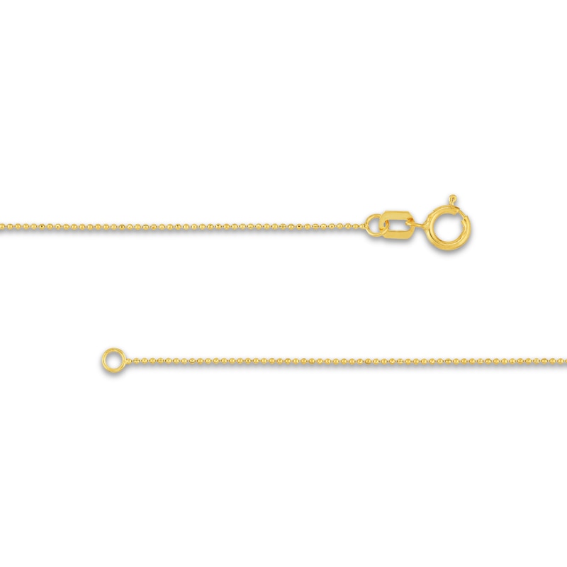 Main Image 3 of Ball Tassel Lariat Chain Necklace 14K Yellow Gold 17&quot;