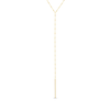 Thumbnail Image 1 of Bead Station Lariat Bar Drop Necklace 14K Yellow Gold 18&quot;