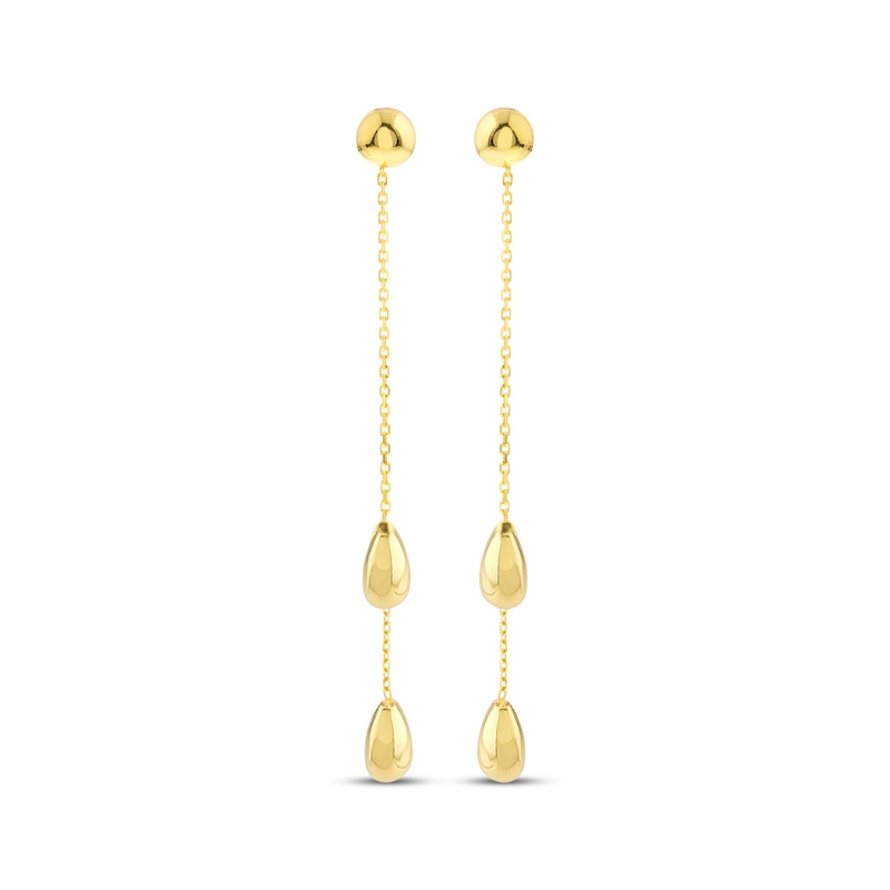 Main Image 2 of Front-Back Dangle Earrings 14K Yellow Gold