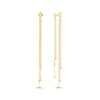 Thumbnail Image 1 of Front-Back Tassel Chain Earrings 14K Yellow Gold