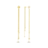 Thumbnail Image 3 of Front-Back Tassel Chain Earrings 14K Yellow Gold