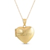 Thumbnail Image 0 of "Mom" Puffed Heart Locket Necklace 14K Yellow Gold 18"