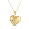Thumbnail Image 1 of "Mom" Puffed Heart Locket Necklace 14K Yellow Gold 18"