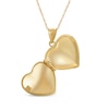Thumbnail Image 2 of "Mom" Puffed Heart Locket Necklace 14K Yellow Gold 18"