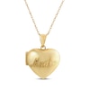 Thumbnail Image 0 of "Madre" Puffed Heart Locket Necklace 14K Yellow Gold 18"