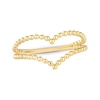 Thumbnail Image 1 of Beaded Two-Row Chevron Fashion Ring 14K Yellow Gold