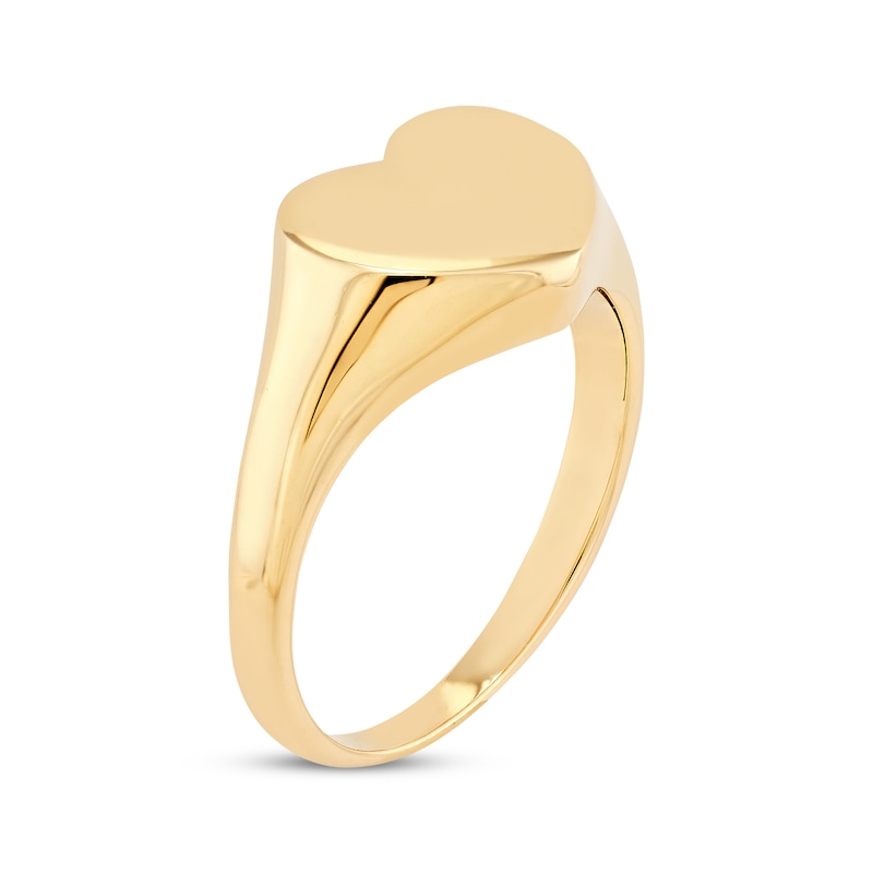 Main Image 2 of Heart-Shaped Signet Ring 14K Yellow Gold