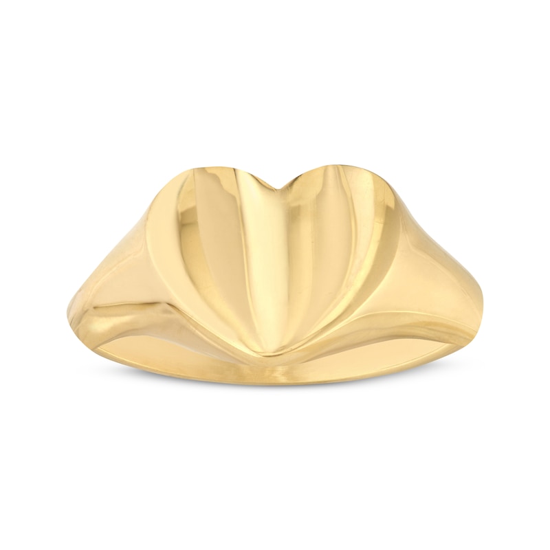 Main Image 3 of Heart-Shaped Signet Ring 14K Yellow Gold