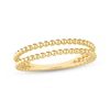 Thumbnail Image 1 of Beaded Two-Row Fashion Ring 14K Yellow Gold