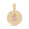 Thumbnail Image 1 of Diamond-Cut Virgin Mary Charm 14K Two-Tone Gold