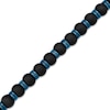 Thumbnail Image 2 of Men's Black Onyx Bead Bracelet Blue & Black Ion-Plated Stainless Steel 8.5&quot;