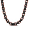 Thumbnail Image 1 of Solid Chain Link Necklace Brown & Black Ion-Plated Stainless Steel 24&quot;