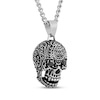 Thumbnail Image 2 of Men's Black Spinel Skull Necklace Stainless Steel & Black Ion Plating 24&quot;