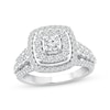 Thumbnail Image 1 of Round-Cut Diamond Double Cushion Halo Engagement Ring 1-1/2 ct tw 10K White Gold