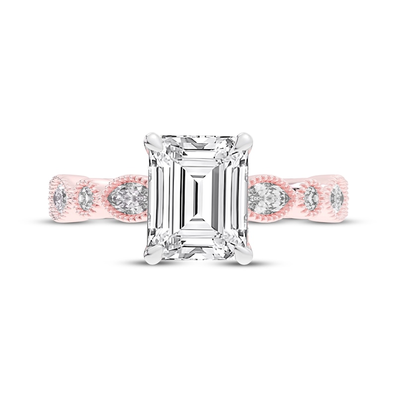 Lab-Created Diamonds by KAY Emerald-Cut Engagement Ring 3-3/4 ct tw 14K Rose Gold