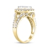 Thumbnail Image 2 of Princess-Cut Quad Diamond Halo Engagement Ring 2 ct tw 14K Yellow Gold