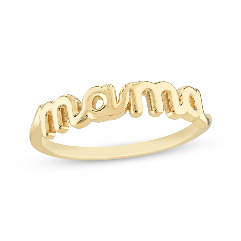 Main Image 1 of Cursive &quot;Mama&quot; Ring 14K Yellow Gold