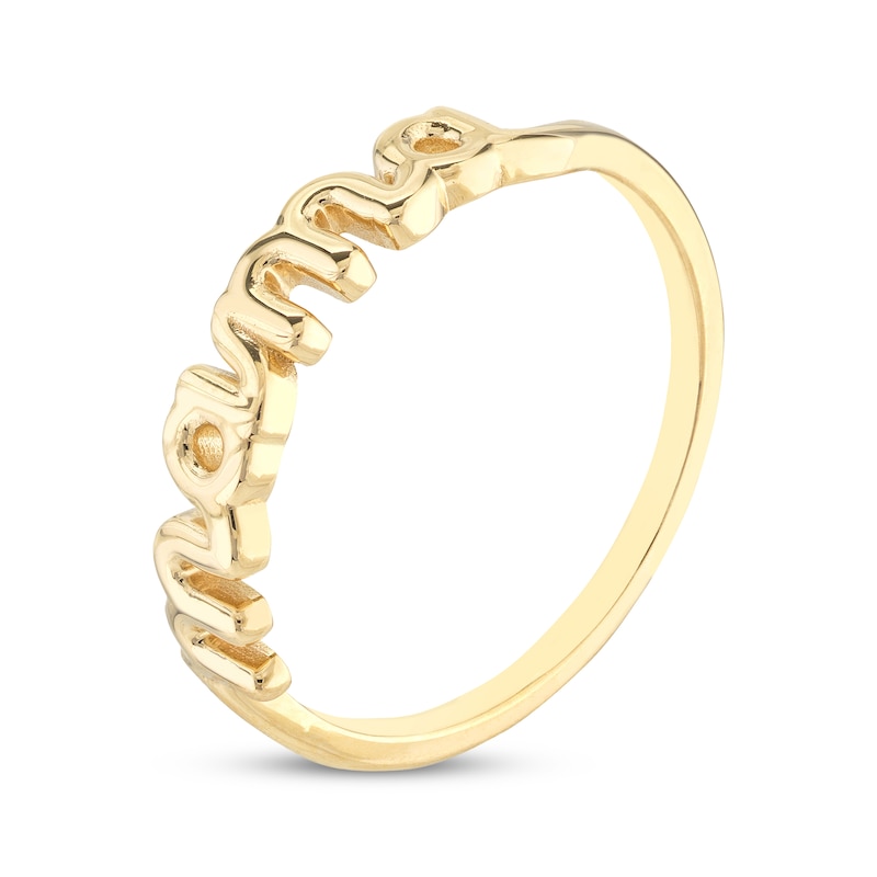 Main Image 2 of Cursive &quot;Mama&quot; Ring 14K Yellow Gold