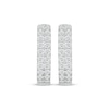 Thumbnail Image 2 of Lab-Grown Diamonds by KAY Two-Row Hoop Earrings 1 ct tw 10K White Gold