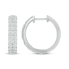 Thumbnail Image 3 of Lab-Grown Diamonds by KAY Two-Row Hoop Earrings 1 ct tw 10K White Gold