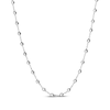 Thumbnail Image 1 of Hollow Disco Bead Station Necklace 14K White Gold 18&quot;