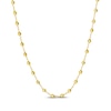 Thumbnail Image 1 of Hollow Disco Bead Station Necklace 14K Yellow Gold 18&quot;