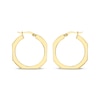 Thumbnail Image 2 of Octagon Angled Hoop Earrings 10K Yellow Gold 24.4mm