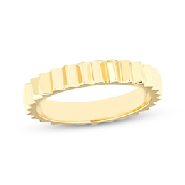 Fluted Endless Ring 14K Yellow Gold