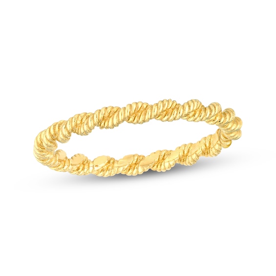 Twist Rope Endless Ring 14K Yellow Gold