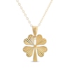 Thumbnail Image 1 of Diamond-Cut Four-Leaf Clover Necklace 14K Yellow Gold 18&quot;