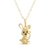 Thumbnail Image 1 of Children's Bunny Necklace 14K Yellow Gold 13&quot;