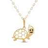 Thumbnail Image 1 of Children's Turtle Necklace 14K Yellow Gold 13&quot;