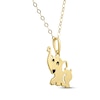 Thumbnail Image 1 of Children's Elephant Necklace 14K Yellow Gold 13"
