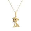 Thumbnail Image 1 of Children's Puppy Necklace 14K Yellow Gold 13&quot;