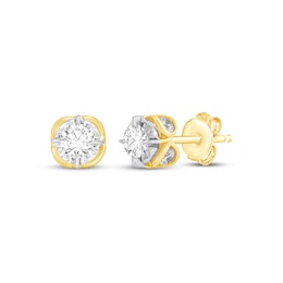 Round-Cut Diamond Stud Earrings 1/2 ct tw 10K Yellow Gold (I/I3)