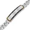 Thumbnail Image 2 of Men's Enamel Star ID Curb Chain Bracelet Stainless Steel 8.63&quot;