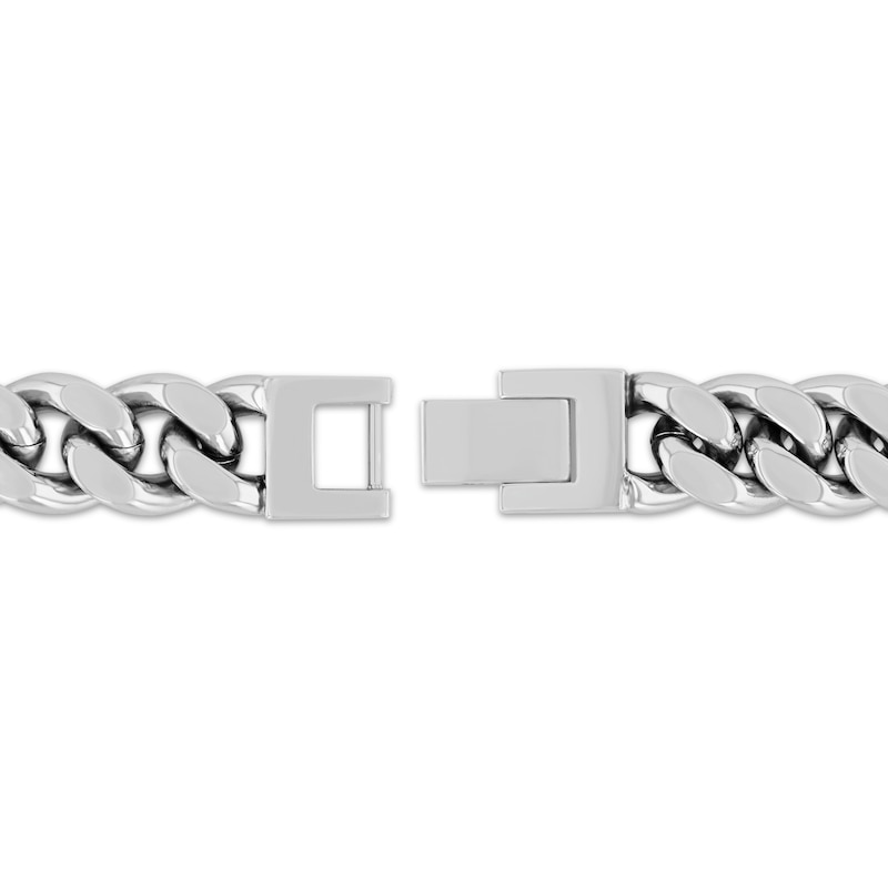 Main Image 3 of Men's Enamel Star ID Curb Chain Bracelet Stainless Steel 8.63&quot;