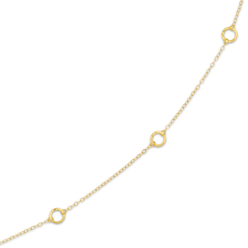 Main Image 2 of Circle Station Necklace 14K Yellow Gold 36&quot;