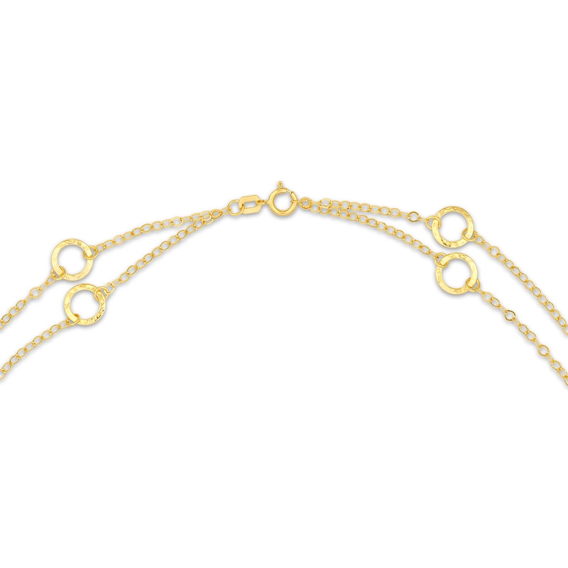 Main Image 3 of Circle Station Necklace 14K Yellow Gold 36&quot;