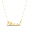 Thumbnail Image 1 of &quot;Blessed&quot; Cursive Necklace 14K Yellow Gold 16&quot;