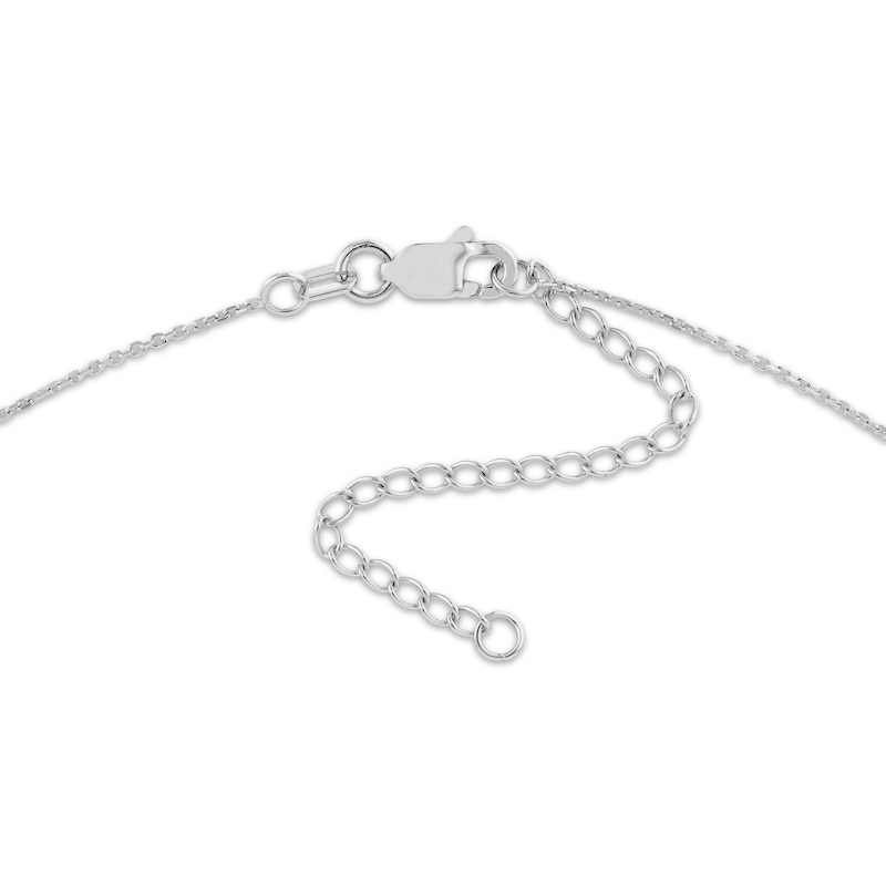 Main Image 2 of Sideways Wishbone Necklace 14K White Gold 16&quot;