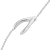 Thumbnail Image 2 of Sideways Wishbone Bracelet 14K White Gold 7&quot;