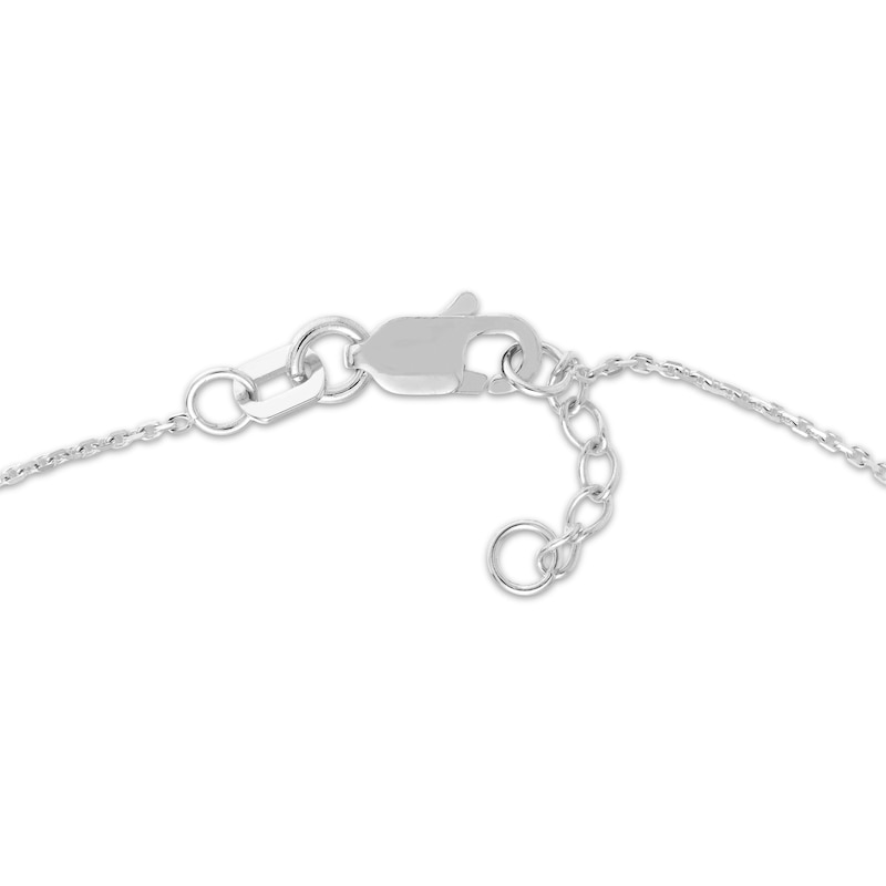 Main Image 3 of Sideways Wishbone Bracelet 14K White Gold 7&quot;