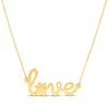 Thumbnail Image 1 of &quot;Love&quot; Paw Print Necklace 14K Yellow Gold 18&quot;