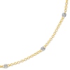 Thumbnail Image 2 of Faceted Bead Station Chain Necklace 14K Two-Tone Gold 36&quot;