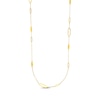 Thumbnail Image 1 of Paperclip & Oval Link Station Chain Necklace 14K Yellow Gold 36&quot;